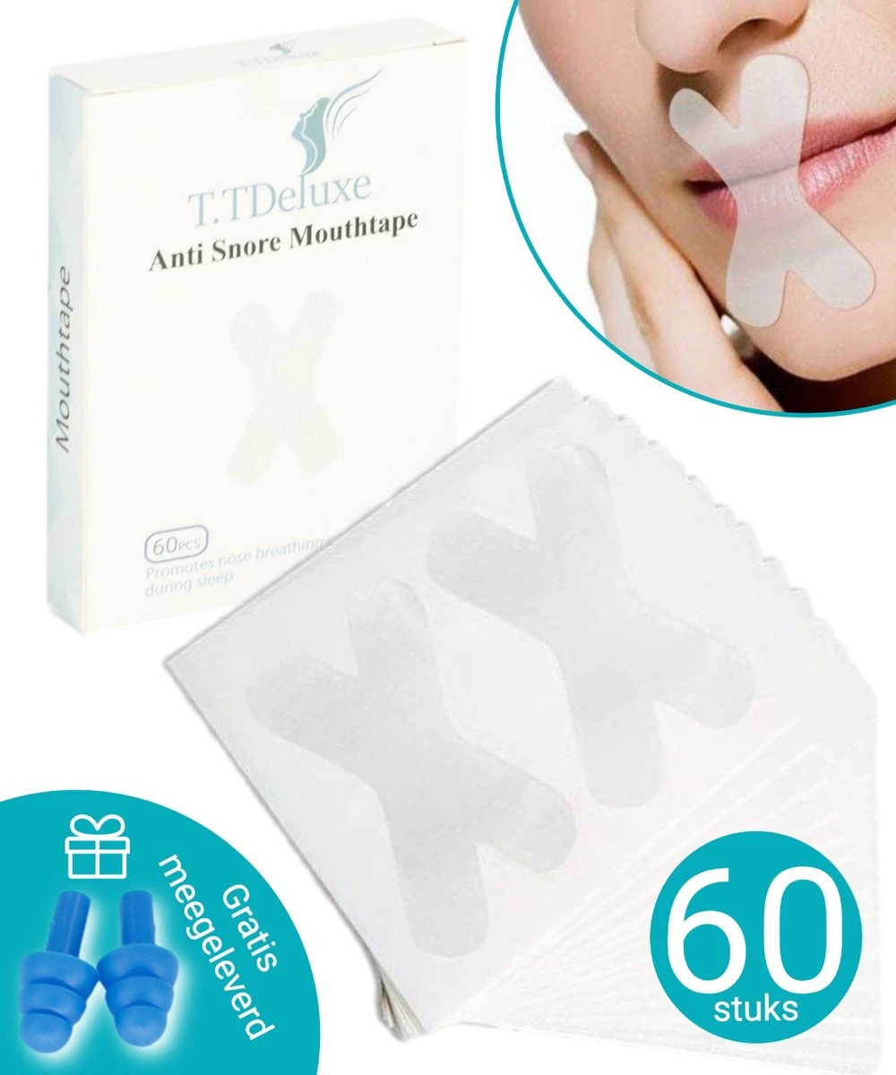 T.TDeluxe® Anti Snurk Pleisters – Mouthtape – Anti Snurk Producten – Mondpleister Tegen Snurken – Anti Snurk Strips, Mondtape, Slaaptape 3 T.TDeluxe® Anti Snurk Pleisters – Mouthtape – Anti Snurk Producten – Mondpleister Tegen Snurken – Anti Snurk Strips, Mondtape, Slaaptape