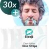 Mr Sleep® Anti Snurk Neusstrips+ – 30 Stuks - Transparant - 60x21.5 - Extra Lucht - Neuspleisters & Snurk Pleisters – Anti Snurk Neusspreider - Breathe Anti Snurk Strips - Snurken - Sleep Aid - Right Breathing - Beter Slapen