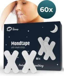 Mr Sleep® Anti Snurk Mondtape - 60 Stuks - Sleeptape - Slaaptape - Snurkstrips - Snurken - Snurk Pleisters - Mondpleister - Mond Tape - Mouth - Myotape Alternatief - Beter Slapen