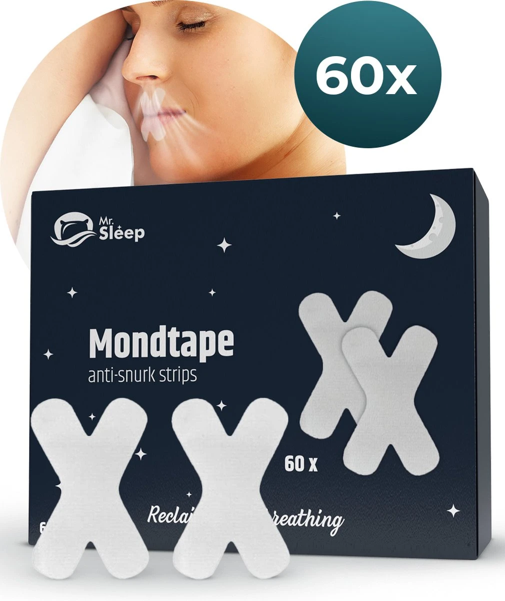 Mr Sleep® Anti Snurk Mondtape - 60 Stuks - Sleeptape - Slaaptape - Snurkstrips - Snurken - Snurk Pleisters - Mondpleister - Mond Tape - Mouth - Myotape Alternatief - Beter Slapen 3 Mr Sleep® Anti Snurk Mondtape - 60 Stuks - Sleeptape - Slaaptape - Snurkstrips - Snurken - Snurk Pleisters - Mondpleister - Mond Tape - Mouth - Myotape Alternatief - Beter Slapen