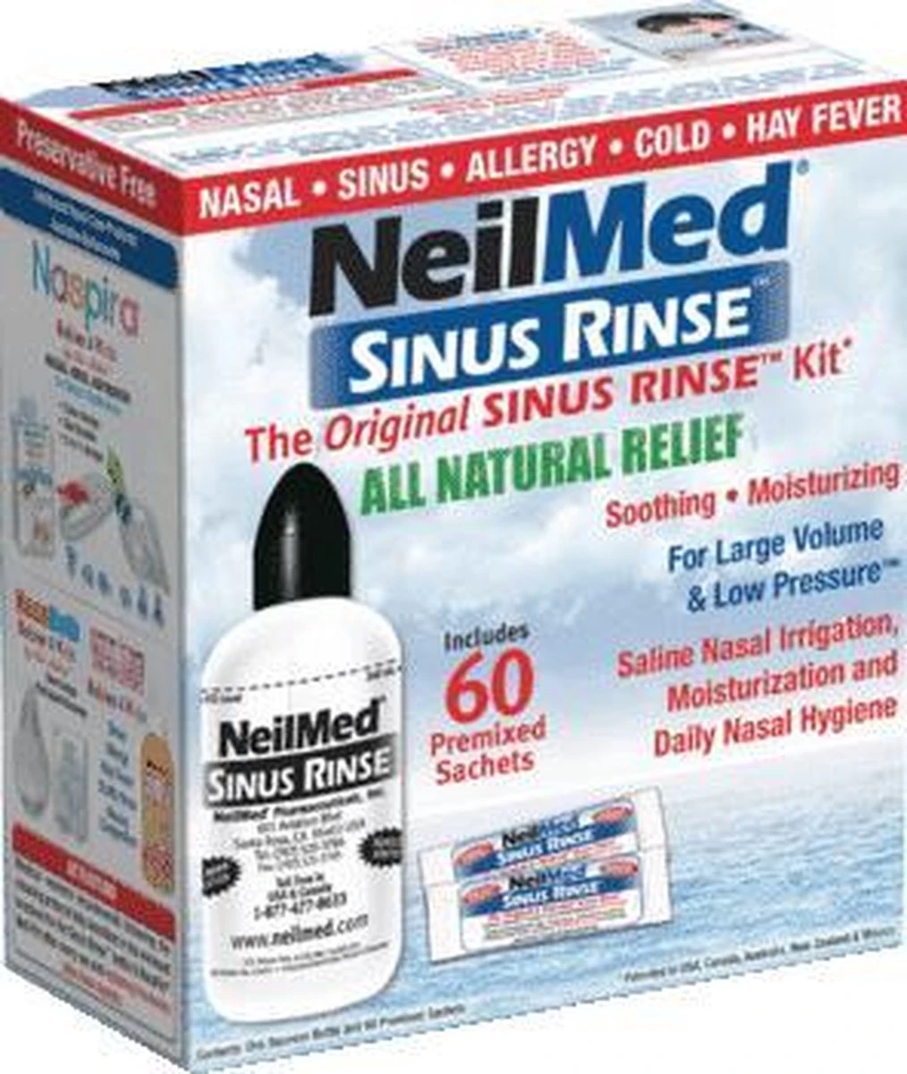 NeilMed - Neusdouche - Sinus Rinse - Verkouden Verstopte Neus Hooikoorts 3 NeilMed - Neusdouche - Sinus Rinse - Verkouden Verstopte Neus Hooikoorts