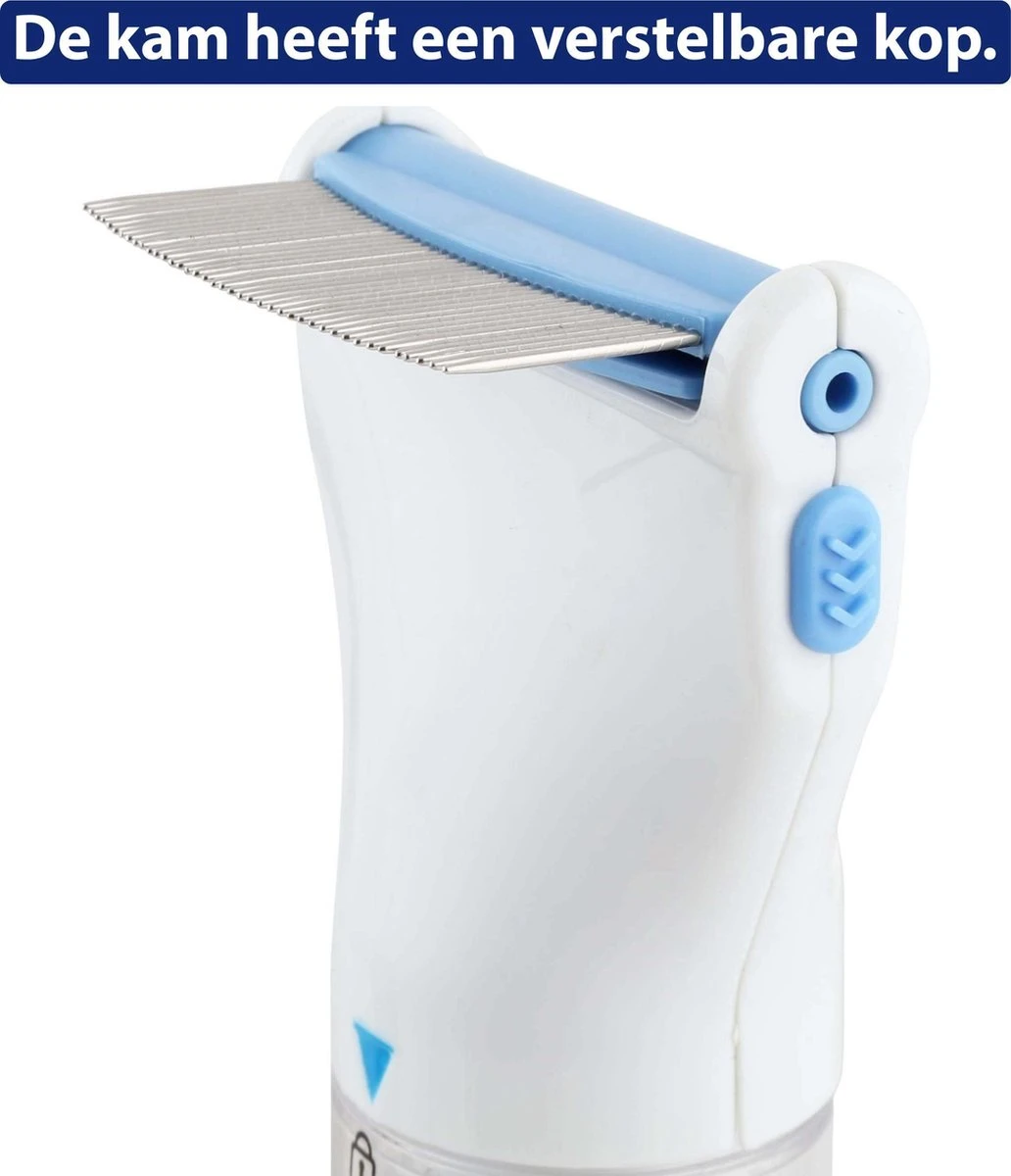 Ehivo® Elektrische Luizenkam - Wit | Luizenkam / Netenkam / Luizen Verwijderaar / Luizen Verwijderen / Kam Tegen Luizen / Luizen Bestrijden / Elektrische Netenkam / Hoofdluis Verwijderen | Nieuw 2019 Model 5 Ehivo® Elektrische Luizenkam - Wit | Luizenkam / Netenkam / Luizen Verwijderaar / Luizen Verwijderen / Kam Tegen Luizen / Luizen Bestrijden / Elektrische Netenkam / Hoofdluis Verwijderen | Nieuw 2019 Model - Afbeelding 3