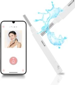 Agellic® Oorsmeer Verwijderaar – Ear Wax Cleaner – Oorspuit – Met Camera En App – Spiraalvormig Oorlepel – Ear Cleaner