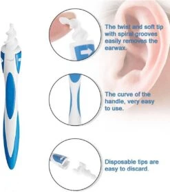 Supertarget EAR PRO Oorreiniger - Oorsmeer Verwijderaar - Milieuvriendelijk – Zacht & Veilig – Incl. 16 Herbruikbare Opzetstukjes - Oorreiniger – Ear Cleaner - Herbruikbare Wattenstaaf -Zelfzorg Winkel 1062x1200