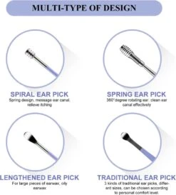 Astilla Products - Oorsmeer Verwijderaar Set - 6 Delige - Oorreiniger - RVS Ear Cleaner - RVS Oorsmeer Verwijderaar- Blauw -Zelfzorg Winkel 1087x1200