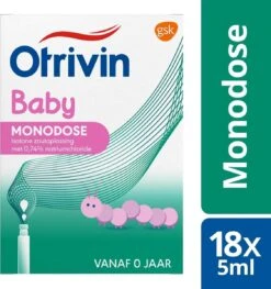 Otrivin Baby Monodose Zoutoplossing 18 X 5 Ml Bij Verstopte Neus