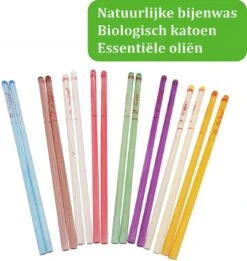 Natuurlijke Oorkaarsen Voordeelpakket - 6 Paar - 12 Stuks - Oor Reiniger - Oorsmeer Verwijderaar - 100% Natuurlijke Stoffen - Bijenwas Oorkaars - Multicolored Oorkaars - Scented Beeswax Oorkaars