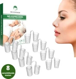 Supertarget - MrStopSnurk - Anti Snurk - Neusspreiders - Beter Slapen - Transpirante Neusspreiders- Anti Snurkmiddel - Slaap Apneu - 8 Maten