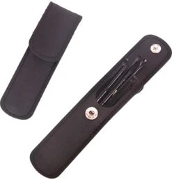 Triple J® Oorsmeer Verwijderaar Set - Oorverzorging - 6-delige Set - RVS - Zwart