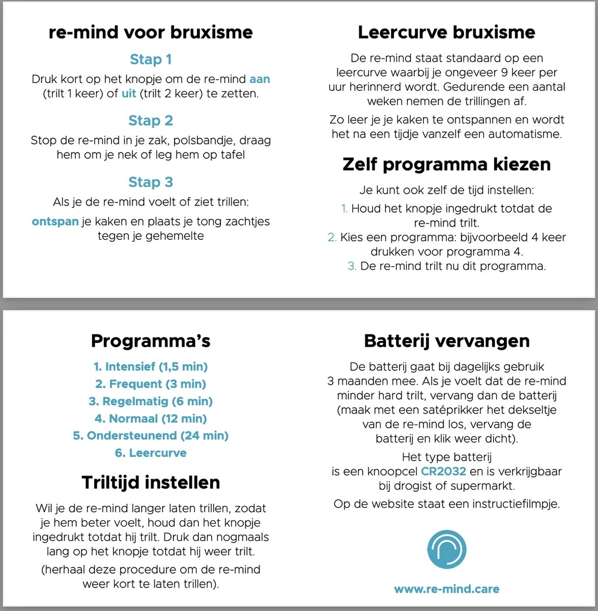 Re-mind - Structureel Stoppen Met Tanden Knarsen Of Kaakklemmen 6 Re-mind - Structureel Stoppen Met Tanden Knarsen Of Kaakklemmen - Afbeelding 4