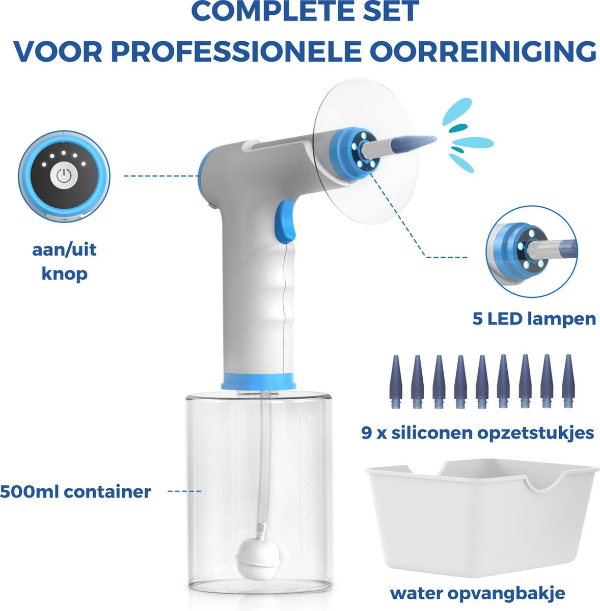 PlusCare - Oorspuit - Oorsmeer Verwijderaar - Oorreiniger - Oor Uitspuiten - Oor Irrigatie Systeem - Professionele Oorreiniger 6 PlusCare - Oorspuit - Oorsmeer Verwijderaar - Oorreiniger - Oor Uitspuiten - Oor Irrigatie Systeem - Professionele Oorreiniger - Afbeelding 4