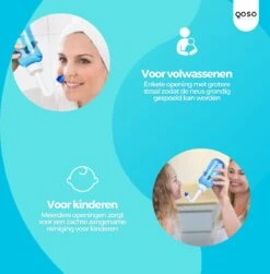 QOSO Neusdouche Met 2X Neusspray | 80 Zakjes Nasaal Spoelzout | 4 Opzetstukken | 300 ML Neusdouche Volwassenen | Neusspoeler | Neusreiniger Met Reistasje| Neusspray 14 QOSO Neusdouche Met 2X Neusspray | 80 Zakjes Nasaal Spoelzout | 4 Opzetstukken | 300 ML Neusdouche Volwassenen | Neusspoeler | Neusreiniger Met Reistasje| Neusspray -Zelfzorg Winkel 1183x1200 3