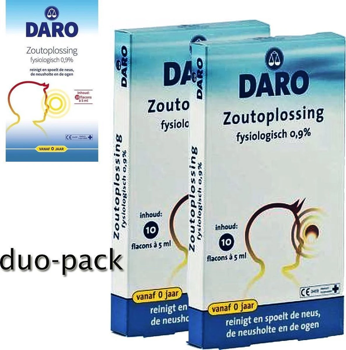 Duo-pack: 2x Daro Fysiologische Zoutoplossing - 10 X 5 Ml Per Pakje 3 Duo-pack: 2x Daro Fysiologische Zoutoplossing - 10 X 5 Ml Per Pakje