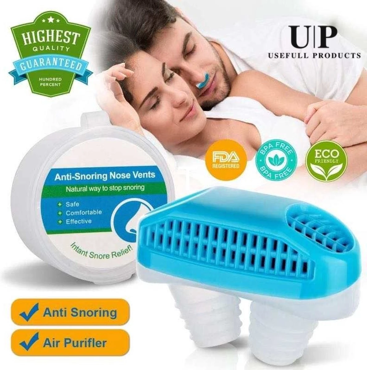 UsefullProducts Anti Snurk Pro ™ - Neusspreider - Luchtreiniger - Slaaphulp - Anti Snurk Producten 3 UsefullProducts Anti Snurk Pro ™ - Neusspreider - Luchtreiniger - Slaaphulp - Anti Snurk Producten