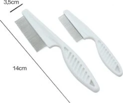 Merkloos Luizenkam Voor Mens & Dier - Netenkam - Vlooienkam- Kam Tegen Luizen - Luizen Bestrijden - Hoofdluis - Vlooienkam - Wit -Zelfzorg Winkel 1200x1004 1