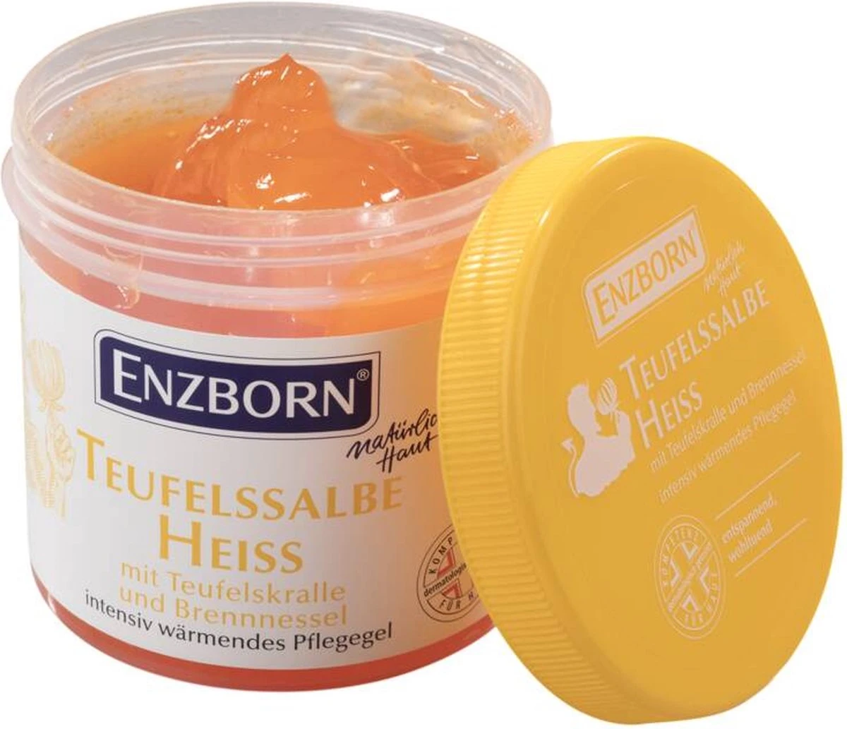 Enzborn Duivelszalf, Hot, Met Duivelsklauw + Brandnetel, Tin, 200 Ml 4 Enzborn Duivelszalf, Hot, Met Duivelsklauw + Brandnetel, Tin, 200 Ml - Afbeelding 2