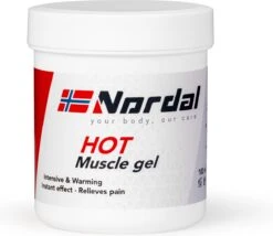 Nordal - Hot Muscle Gel - Spier- En Gewrichtsbalsem - Gewrichtsbalsem - Warmt Spieren, Pezen En Gewrichten Langdurig Op, Voor En Na Sportieve Prestaties - Pot 100ml - Verwarmend