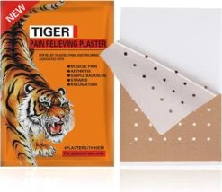 TIGER Warmtepleister - De BESTE Warmtepleister - Dé Tijgerbalsem Warmte Pleister -8 Stuks (2 Pakjes Van 4 Stuks)- Tijgerbalsem - Nekpijn - Spierpijn - Stijve Spieren - Pijnverlichting - Blessures - Pleister - Tijgerbalsem - Rugpijn