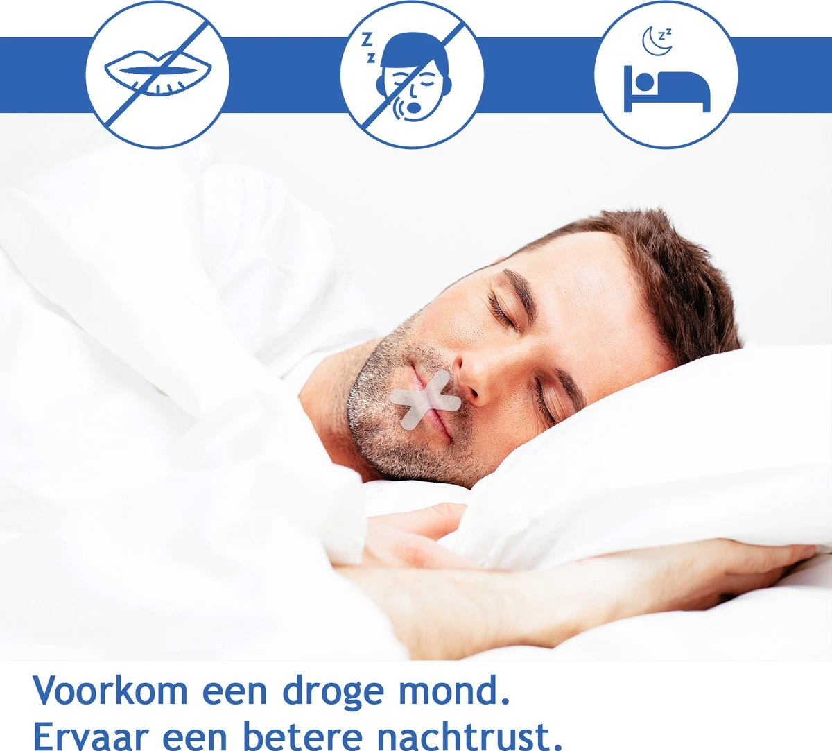 Resty® Sleeptape - Anti-Snurk Mondpleisters - 60 Stuks - Bevordert Neusademhaling - Antisnurkstrips - Biohacking - Mondtape Voor Een Betere Nachtrust 8 Resty® Sleeptape - Anti-Snurk Mondpleisters - 60 Stuks - Bevordert Neusademhaling - Antisnurkstrips - Biohacking - Mondtape Voor Een Betere Nachtrust - Afbeelding 6