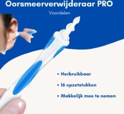 Supertarget EAR PRO Oorreiniger - Oorsmeer Verwijderaar - Milieuvriendelijk – Zacht & Veilig – Incl. 16 Herbruikbare Opzetstukjes - Oorreiniger – Ear Cleaner - Herbruikbare Wattenstaaf -Zelfzorg Winkel 1200x1106 2