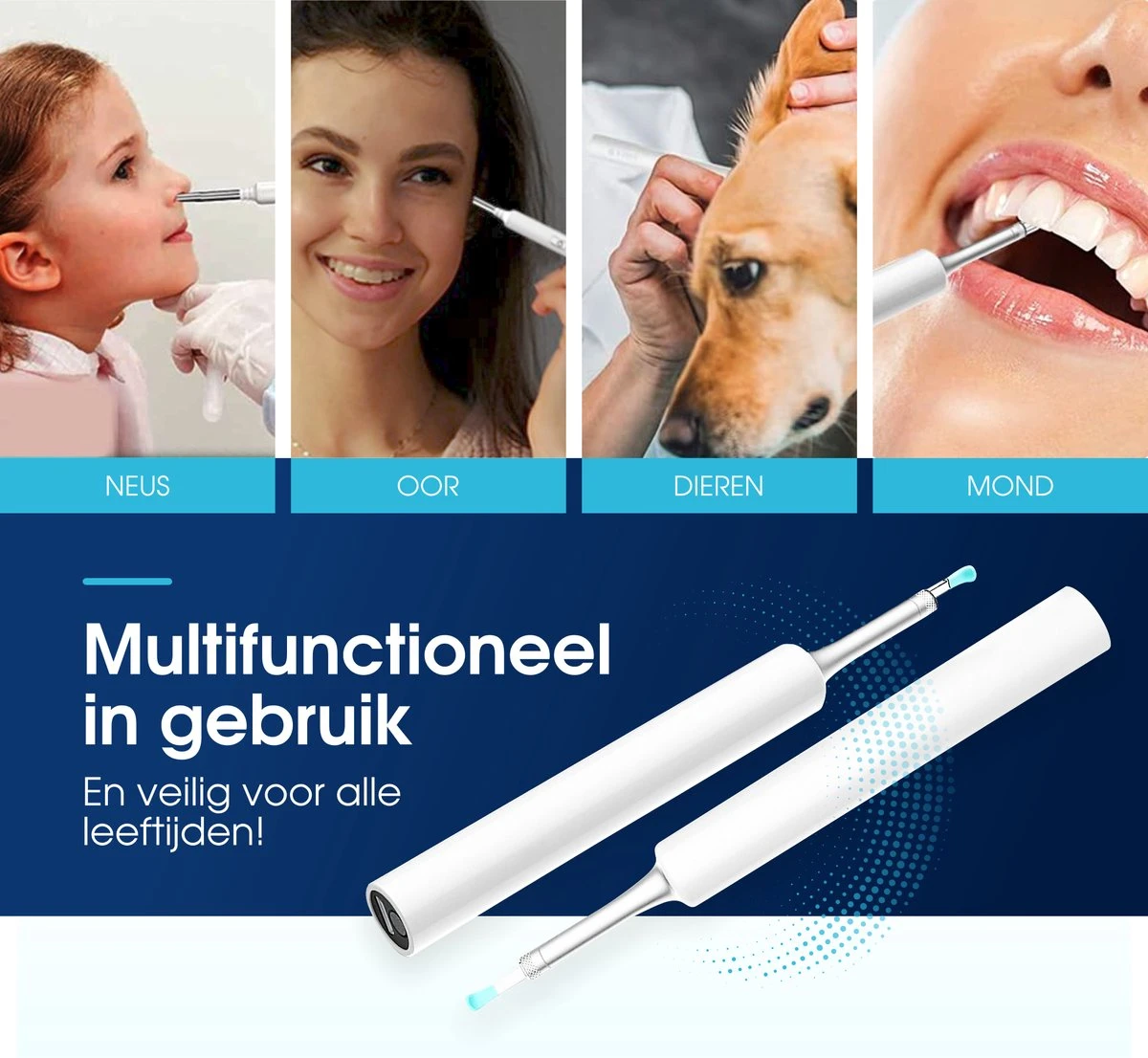 Oorsmeer Verwijderaar - Oorreiniger - Met Camera - Verbind Via WiFi - Wit 4 Oorsmeer Verwijderaar - Oorreiniger - Met Camera - Verbind Via WiFi - Wit - Afbeelding 2