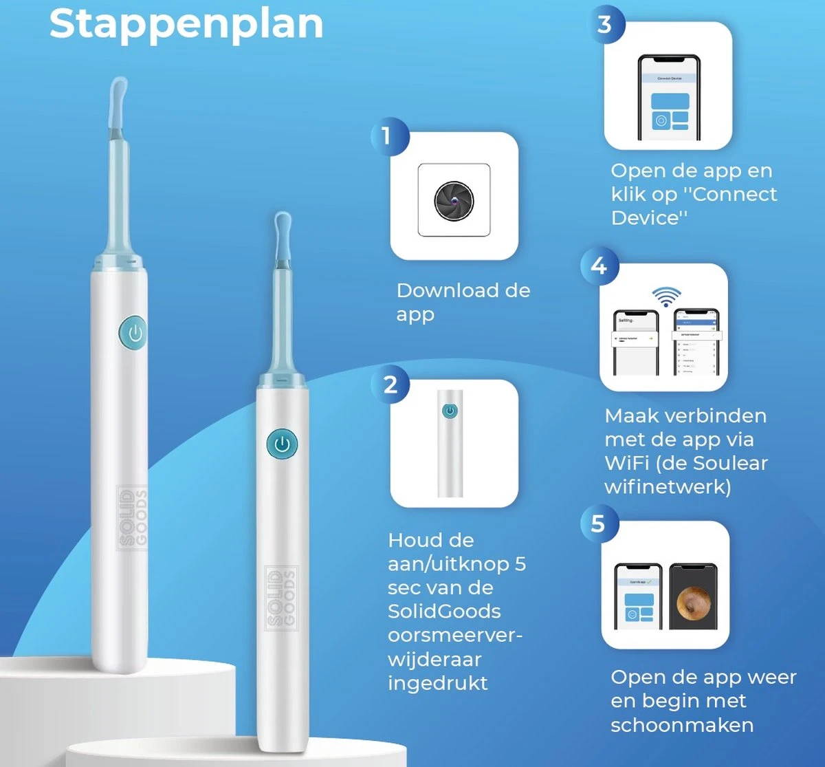 Oorsmeer Verwijderaar Met Camera – Oorreiniger – Ear Cleaner – WiFi – Wit 10 Oorsmeer Verwijderaar Met Camera – Oorreiniger – Ear Cleaner – WiFi – Wit - Afbeelding 8