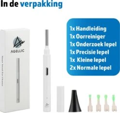 Agellic® Oorsmeer Verwijderaar – Ear Wax Cleaner – Oorspuit – Met Camera En App – Spiraalvormig Oorlepel – Ear Cleaner -Zelfzorg Winkel 1200x1129 1