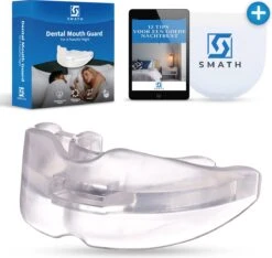 Smath Snurkbeugel – Anti Snurk Producten – Tandenknarsen Bitje – Nacht Beugel – Gebitsbeschermer – Knarsbitje – Incl. Opbergcase
