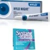 HYLO NIGHT® 5g Oogzalf Nacht Bescherming Droge Ogen + 1 Stuk Systane Lid Wipe Reinigingsdoekje