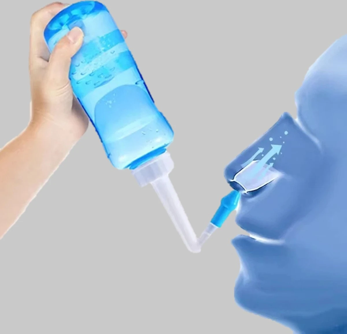 Neusdouche - Neusspoeler - Tegen Verkoudheid En Hooikoorts - Blauw 3 Neusdouche - Neusspoeler - Tegen Verkoudheid En Hooikoorts - Blauw