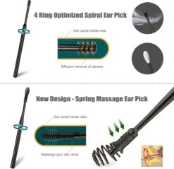 Oorreiniger Set - 6 In 1 Draagbare Ear Wax Pickers Cleaner Set - Zwart -Zelfzorg Winkel 1200x1160