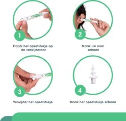 Good Living® - Oorsmeer Verwijderaar - Incl. Opbergdoosje - Spiraalvormig (40x) - Oorreiniger - Oorsmeerverwijderaar - - Ear Cleaner - Groen -Zelfzorg Winkel 1200x1162 3