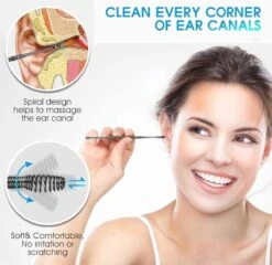 Merkloos 10 Delige Oorsmeer Verwijderaar Set - Milieuvriendelijk – Spiraalvormig - Oorreiniger - RVS Ear Cleaner - Zwart -Zelfzorg Winkel 1200x1165