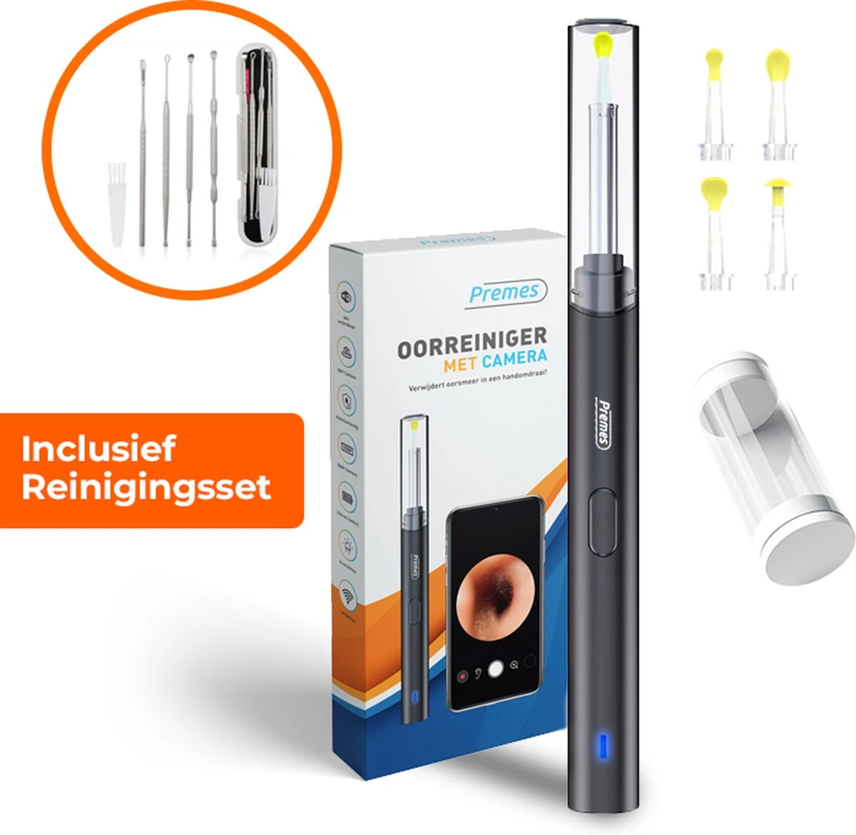 Professionele Oorsmeer Verwijderaar - Uitgebreide Set - Met Camera - En App - Oor Reiniger - Oorreiniger - Otoscoop - Ear Wax Cleaner - Oren Schoonmaken - Oorreiniger - Oorreiniger Oorsmeer Verwijderaar - Cadeau Voor Man - Sinterklaas Cadeautjes 3 Professionele Oorsmeer Verwijderaar - Uitgebreide Set - Met Camera - En App - Oor Reiniger - Oorreiniger - Otoscoop - Ear Wax Cleaner - Oren Schoonmaken - Oorreiniger - Oorreiniger Oorsmeer Verwijderaar - Cadeau Voor Man - Sinterklaas Cadeautjes