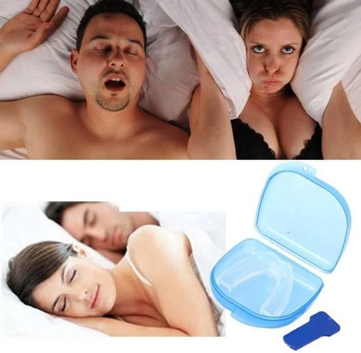 Anti Snurk Beugel Dubbelzijdig - Snurk Bit - Stop Met Snurken - Comfortabel Past Zich Aan Je Gebit - Met Opbergdoos 3 Anti Snurk Beugel Dubbelzijdig - Snurk Bit - Stop Met Snurken - Comfortabel Past Zich Aan Je Gebit - Met Opbergdoos