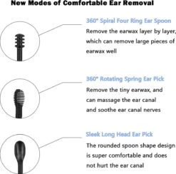 Merkloos 10 Delige Oorsmeer Verwijderaar Set - Milieuvriendelijk – Spiraalvormig - Oorreiniger - RVS Ear Cleaner - Zwart -Zelfzorg Winkel 1200x1187 4