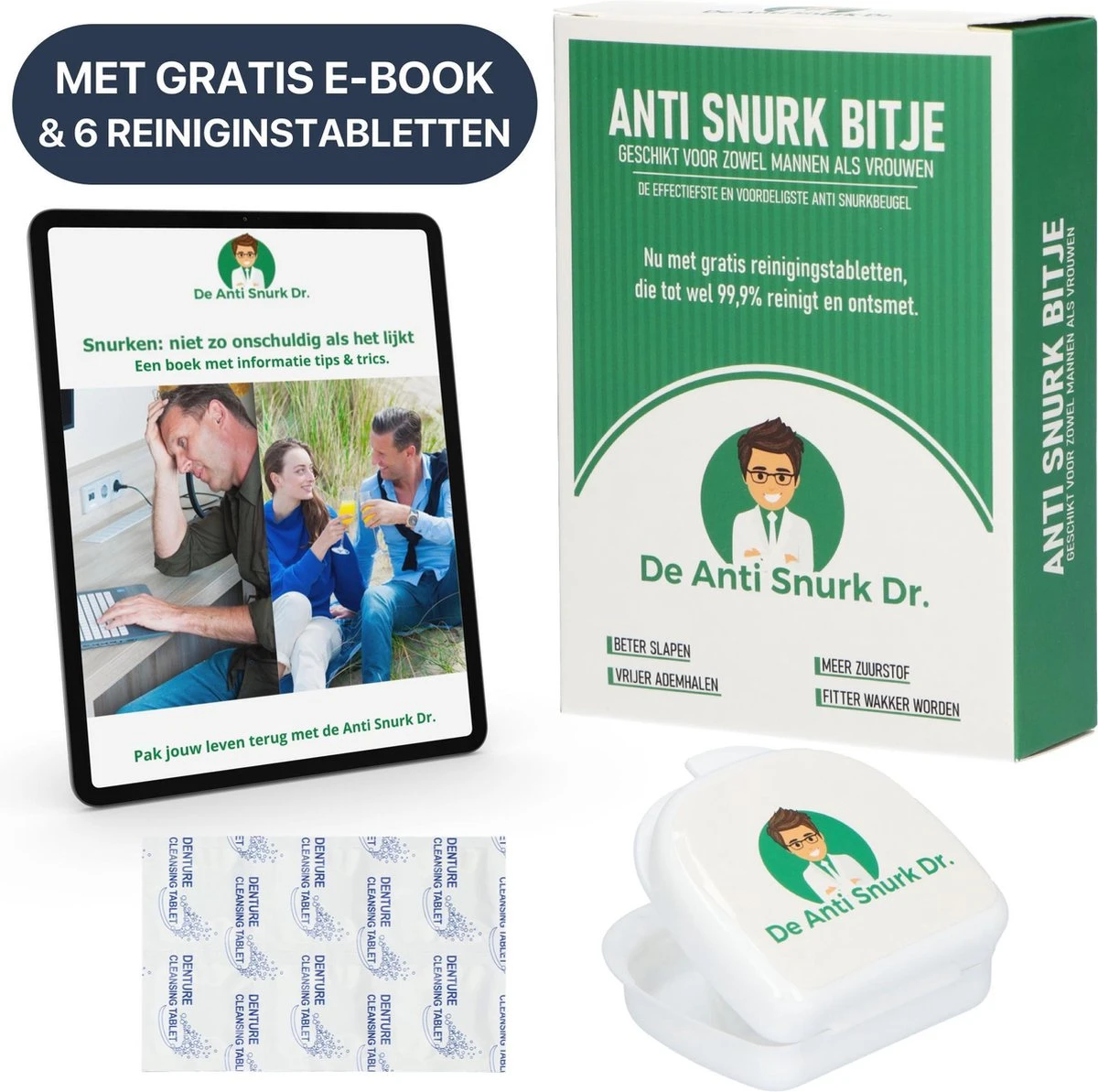 Anti Snurk Beugel Incl. Reinigingstabletten Bitje Antisnurk Snurken - Snurk Producten - Strips - Neusspreider - AntiSnurkDr® 11 Anti Snurk Beugel Incl. Reinigingstabletten Bitje Antisnurk Snurken - Snurk Producten - Strips - Neusspreider - AntiSnurkDr® - Afbeelding 9