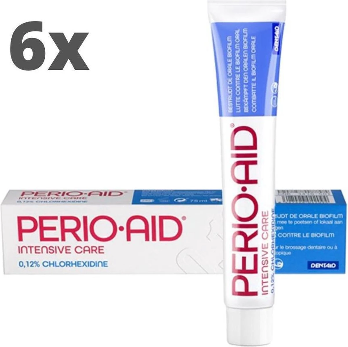 6x Perio-Aid Intensive Care Gel Tandpasta - Voordeelverpakking 3 6x Perio-Aid Intensive Care Gel Tandpasta - Voordeelverpakking