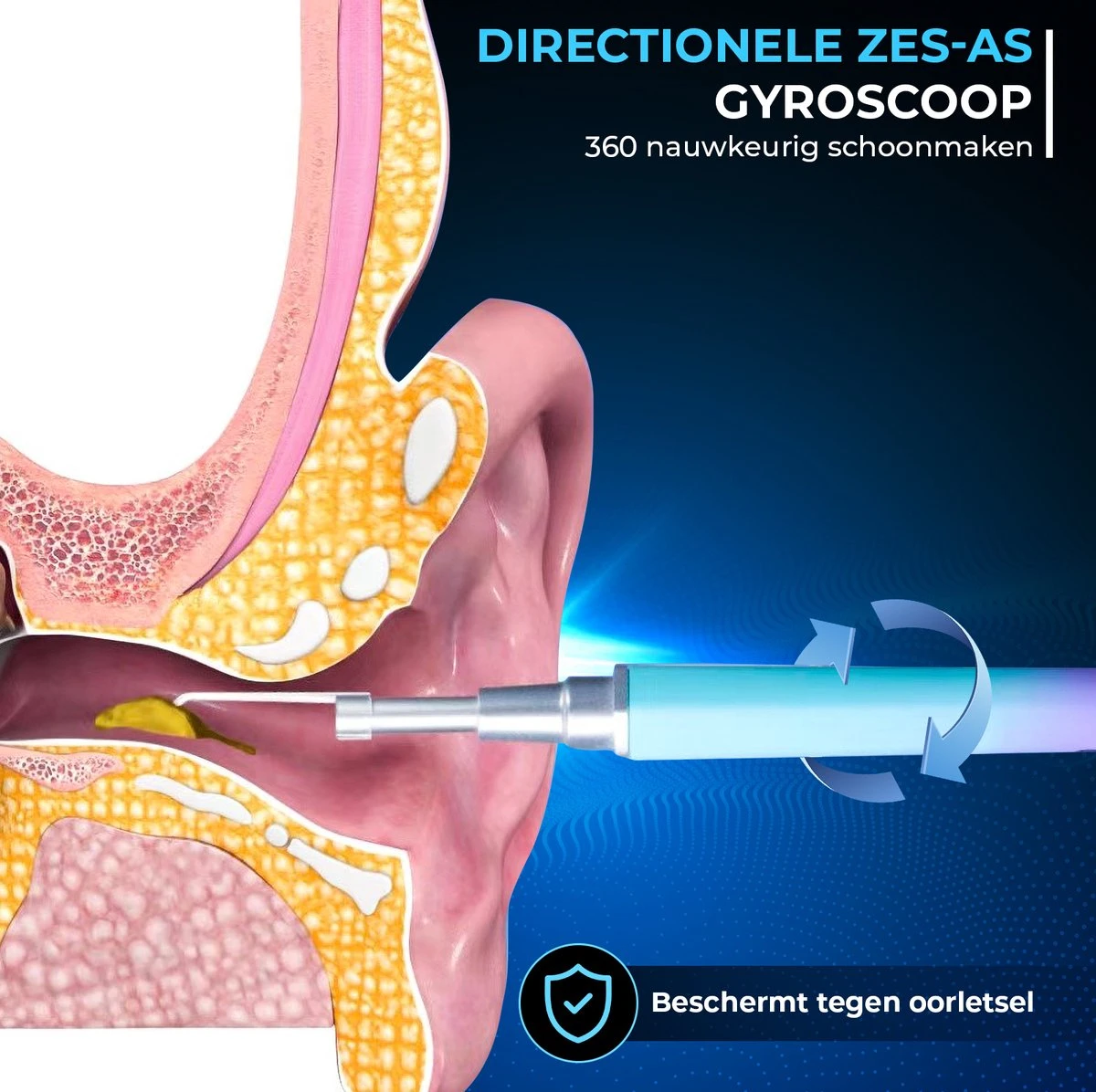 DynaBright Oorsmeer Verwijderaar - Oorreiniger - Met Camera - Deksel (dopje) Voor Extra Hygiëne - Verbind Via WiFi - Ear Cleaner - Met LedLamp En App Op Smartphone - Verwisselbare Opzetstukjes 8 DynaBright Oorsmeer Verwijderaar - Oorreiniger - Met Camera - Deksel (dopje) Voor Extra Hygiëne - Verbind Via WiFi - Ear Cleaner - Met LedLamp En App Op Smartphone - Verwisselbare Opzetstukjes - Afbeelding 6