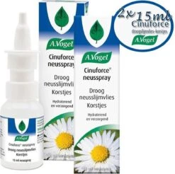 A.Vogel Cinuforce Neusspray Droog Neusslijmvlies Korstjes -2x 15 Ml -Verzorging Van Het Neusslijmvlies
