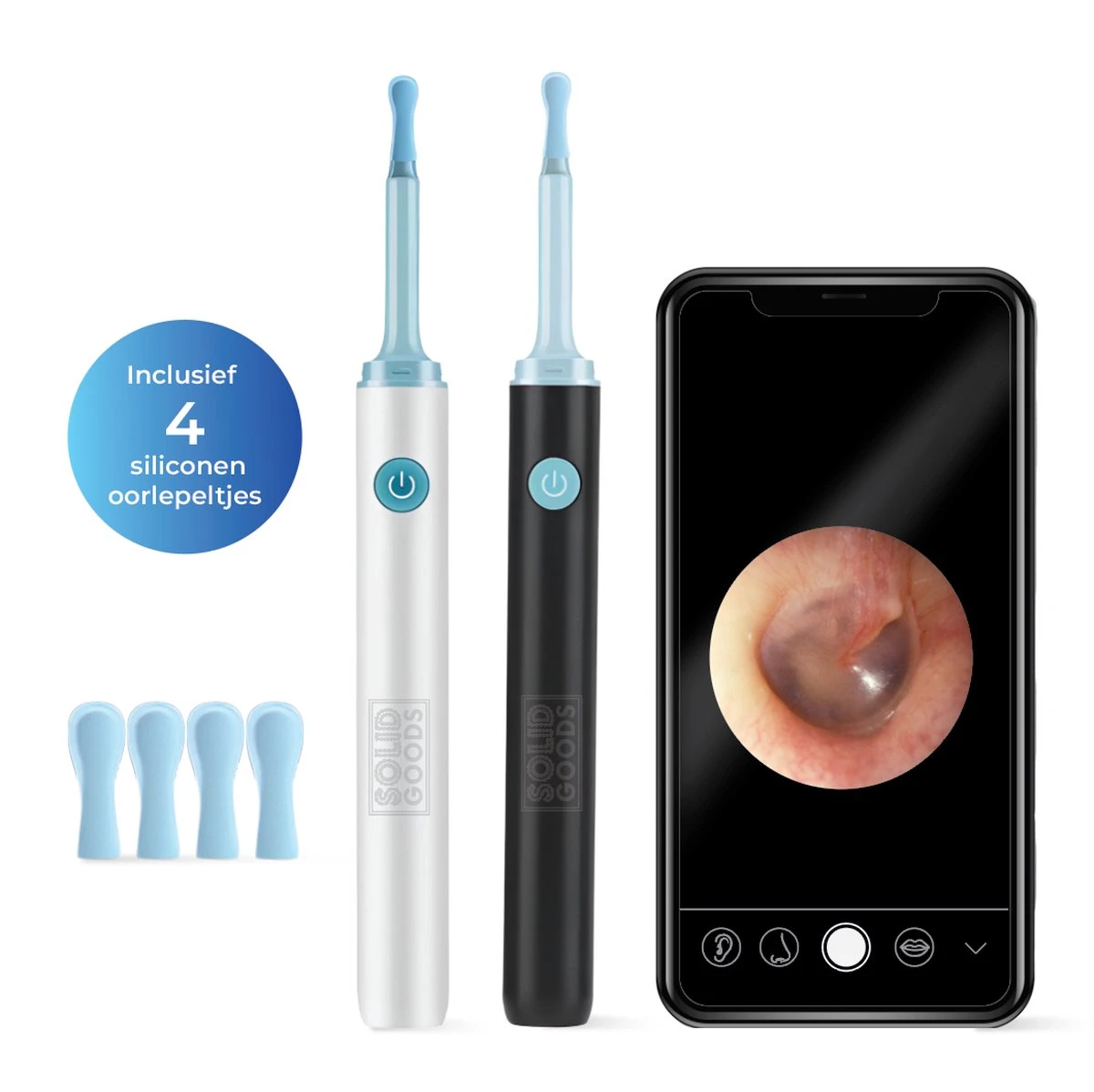 Oorsmeer Verwijderaar Met Camera – Oorreiniger – Ear Cleaner – WiFi – Wit 3 Oorsmeer Verwijderaar Met Camera – Oorreiniger – Ear Cleaner – WiFi – Wit