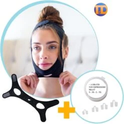 T&D - Antisnurk Masker - Inlc. 4 Neusspreiders - Anti Snurk Kinband Pro Max Incl. Neusspreiders Producten Antisnurk - Anti Snurk Kussen - Anti-Snurk Kinband