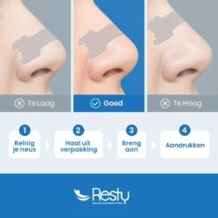 Resty® Anti-Snurk Neuspleisters - Nose Tape - Sandy Tan - 48 Stuks - Extra Sticky - Rediscover Breathing - Voor Een Optimale Ademhaling En Een Goede Nachtrust -Zelfzorg Winkel 1200x1198 33