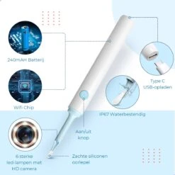 Westhome Oorsmeer Verwijderaar Met Camera- Oorreiniger - Met 6 Delige Set - Wifi - Wit 20 Westhome Oorsmeer Verwijderaar Met Camera- Oorreiniger - Met 6 Delige Set - Wifi - Wit -Zelfzorg Winkel 1200x1200 156