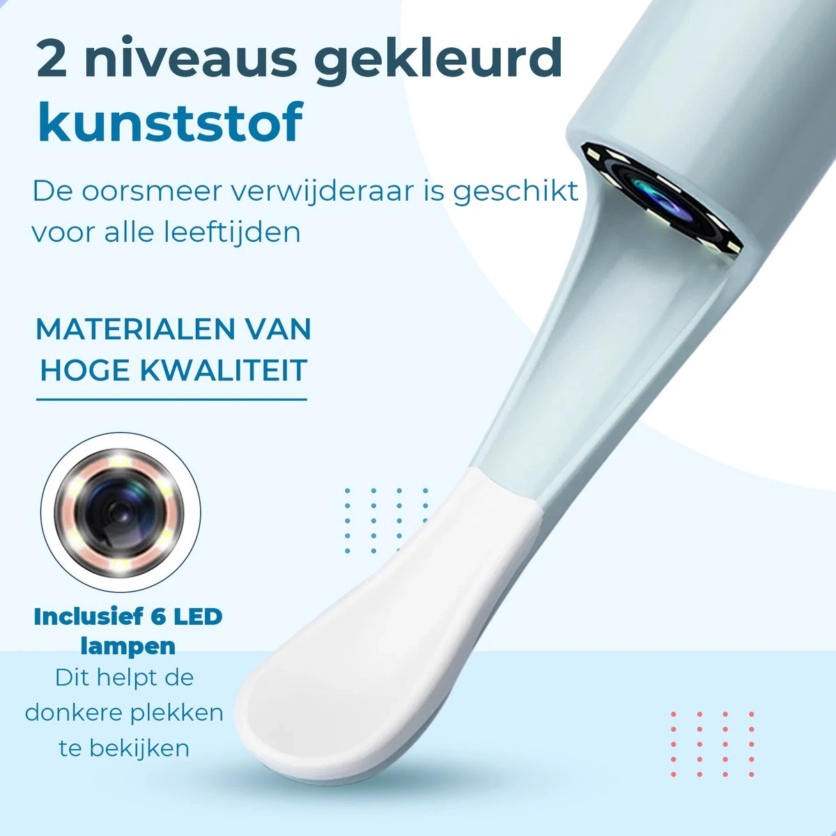 Westhome Oorsmeer Verwijderaar Met Camera- Oorreiniger - Met 6 Delige Set - Wifi - Wit 10 Westhome Oorsmeer Verwijderaar Met Camera- Oorreiniger - Met 6 Delige Set - Wifi - Wit - Afbeelding 8