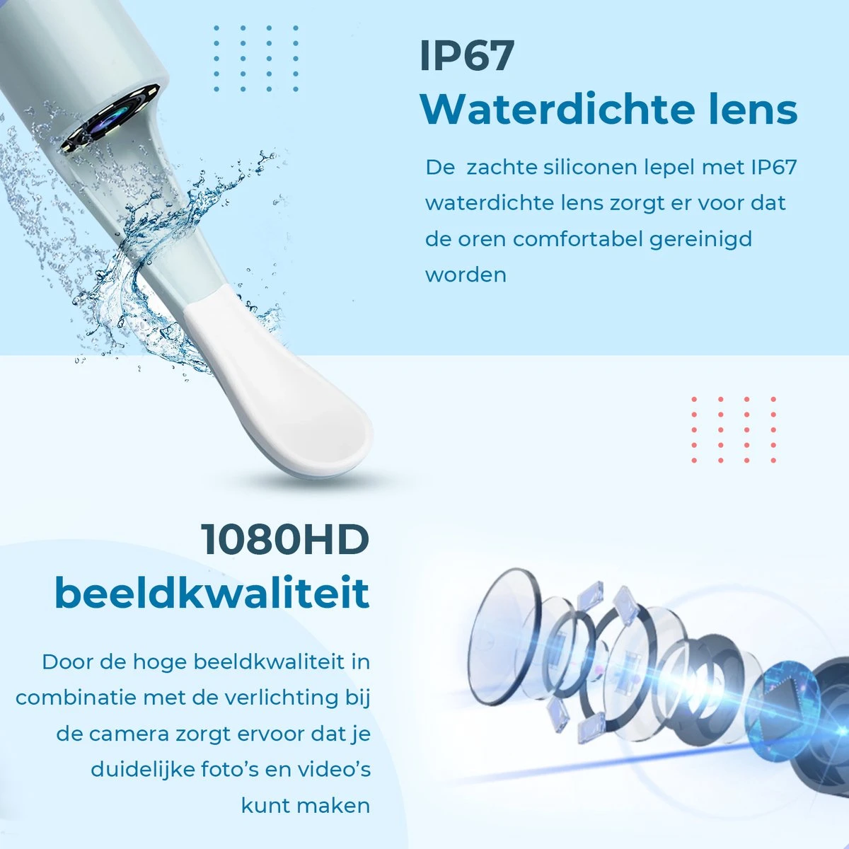 Westhome Oorsmeer Verwijderaar Met Camera- Oorreiniger - Met 6 Delige Set - Wifi - Wit 12 Westhome Oorsmeer Verwijderaar Met Camera- Oorreiniger - Met 6 Delige Set - Wifi - Wit - Afbeelding 10