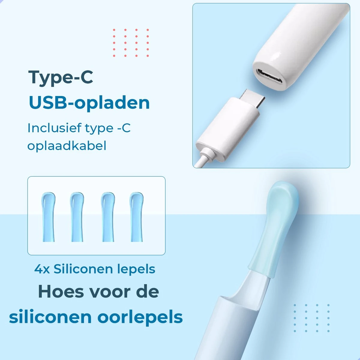 Westhome Oorsmeer Verwijderaar Met Camera- Oorreiniger - Met 6 Delige Set - Wifi - Wit 13 Westhome Oorsmeer Verwijderaar Met Camera- Oorreiniger - Met 6 Delige Set - Wifi - Wit - Afbeelding 11