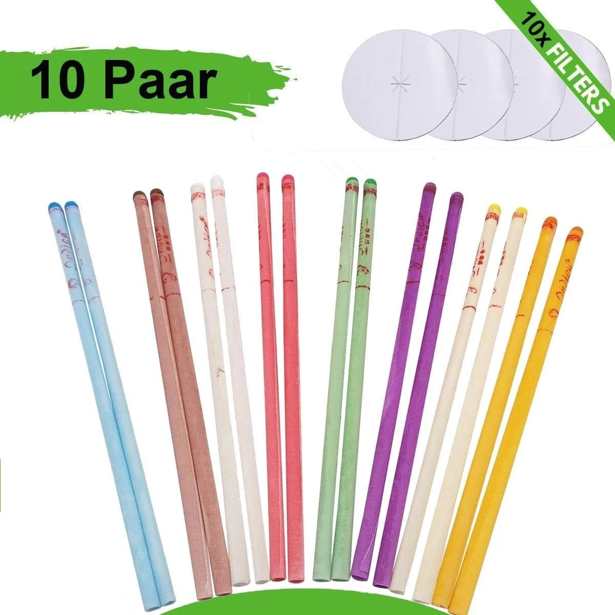 Merkloos Natuurlijke Oorkaarsen Voordeelpakket - 10 Paar - 20 Stuks - Oor Reiniger - Oorsmeer Verwijderaar - 100% Natuurlijke Bijenwas - Earwax Remover - Oorkaars - Multicolored Oorkaars - Scented Beeswax Oorkaars 3 Merkloos Natuurlijke Oorkaarsen Voordeelpakket - 10 Paar - 20 Stuks - Oor Reiniger - Oorsmeer Verwijderaar - 100% Natuurlijke Bijenwas - Earwax Remover - Oorkaars - Multicolored Oorkaars - Scented Beeswax Oorkaars