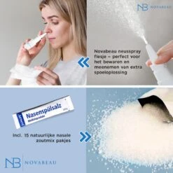 Novabeau Neusdouche Met 15 Extra Zoutzakjes En Neusspray - Neusspoeler Van 300 Ml Voor Hooikoorts En Verstopte Neus – Neusreiniger Voor Volwassenen En Kinderen – Neuspomp – Neti Pot 15 Novabeau Neusdouche Met 15 Extra Zoutzakjes En Neusspray - Neusspoeler Van 300 Ml Voor Hooikoorts En Verstopte Neus – Neusreiniger Voor Volwassenen En Kinderen – Neuspomp – Neti Pot -Zelfzorg Winkel 1200x1200 202