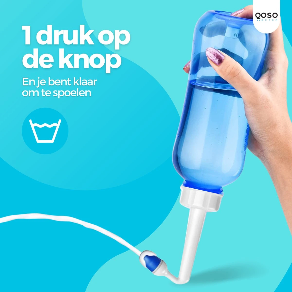 QOSO Neusdouche Met 2X Neusspray | 80 Zakjes Nasaal Spoelzout | 4 Opzetstukken | 300 ML Neusdouche Volwassenen | Neusspoeler | Neusreiniger Met Reistasje| Neusspray 11 QOSO Neusdouche Met 2X Neusspray | 80 Zakjes Nasaal Spoelzout | 4 Opzetstukken | 300 ML Neusdouche Volwassenen | Neusspoeler | Neusreiniger Met Reistasje| Neusspray - Afbeelding 9